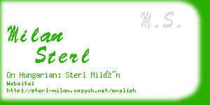 milan sterl business card